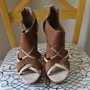 Women's Brown Strappy Heels